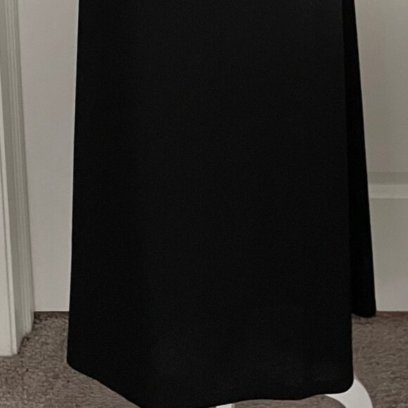 THEORY BLACK DRAPED SLEEVELESS SHEATH DRESS - SIZE MEDIUM - Picture 7 of 10
